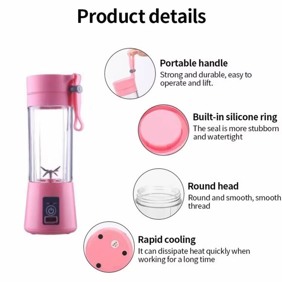 Purple Portable Personal Blender,Mini Juicer Cup Smoothie Maker ,USB Charger - Picture 9 of 12